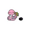 2025 Chinese Style Zodiac Snake Brooch God of Wealth Pink Little Snake Zinc Alloy Badge for Clothes Backpack Decoration Accessory