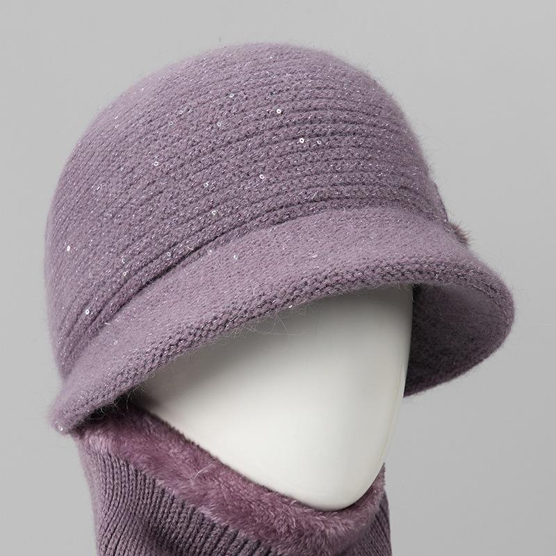 Hat Women's Winter Wool Hat Autumn and Winter Rabbit Hair Thermal Basin Hat