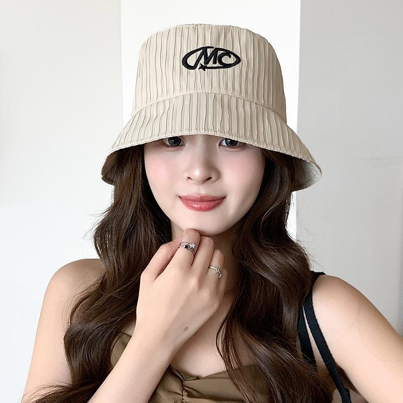 

Summer hat alphabet basin hat sunshade sunscreen bucket hat outdoor travel breathable sun hat Average size