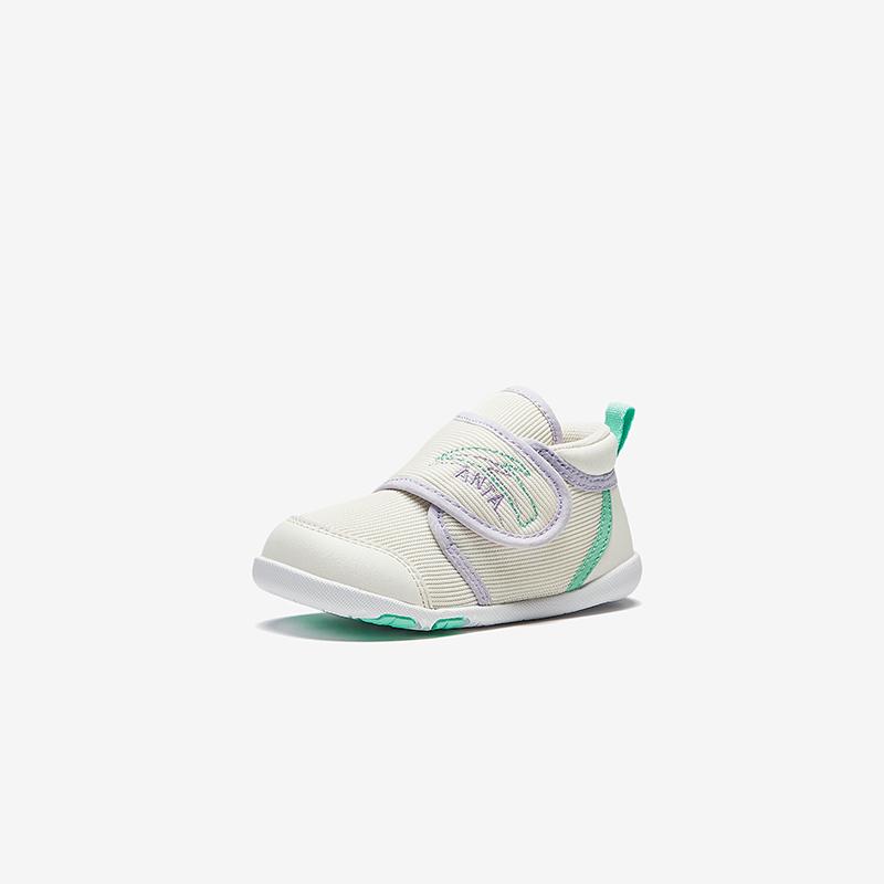 Anta Kids Synthetic Leather Fabric Trendy Fashion Non-Slip Anti-Kick Lightweight Shock Absorbing Low-Top Walking Shoes Baby shoes A22440069-3