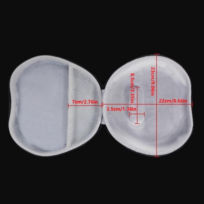 Scratchproof Storage Box for Wireless Headphone Protector Case with Mesh Pocket Travel Carrying Pouch Hard Organizers