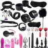 Sex Games Whip Gag Nipple Clamps Sex Toys For Couples Exotic Accessories Sexy Leather BDSM Kits Plush Sex Bondage Set Handcuffs