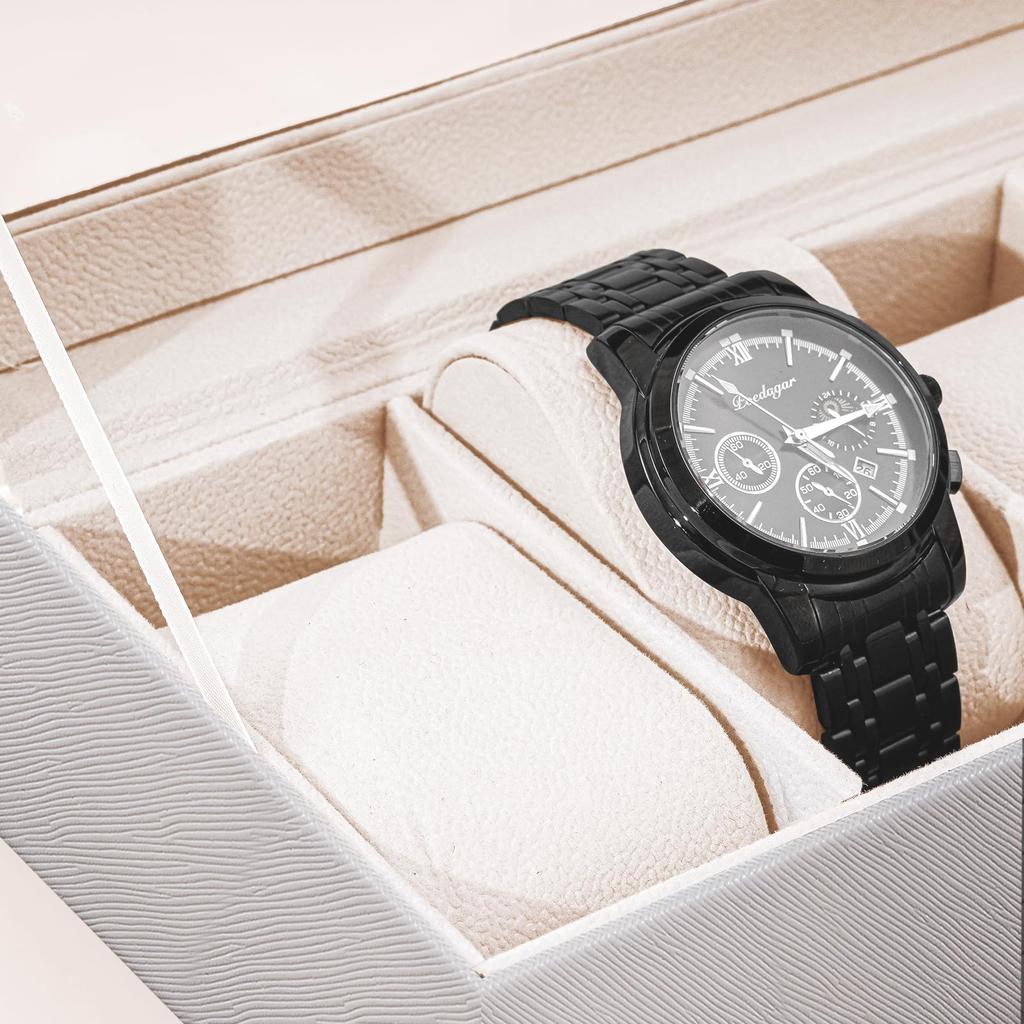 ProCase Watch Box for 6 Slot Watch Watch Storage Watch Holder Organizer for Watch Display Case with Glass Lid Men, Men's Case, Men,