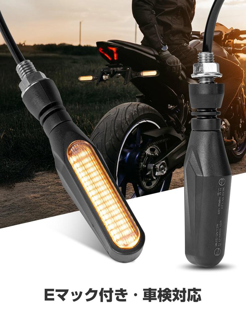 KEMIMOTO Motocyklové LED Blinkry Prohlídka Vozidla Plynoucí Blinkry Plně Průhledné Sekvenční Blinkry s Jantarovým Plynoucím M10 Vysoká IP67 Kompatibilní