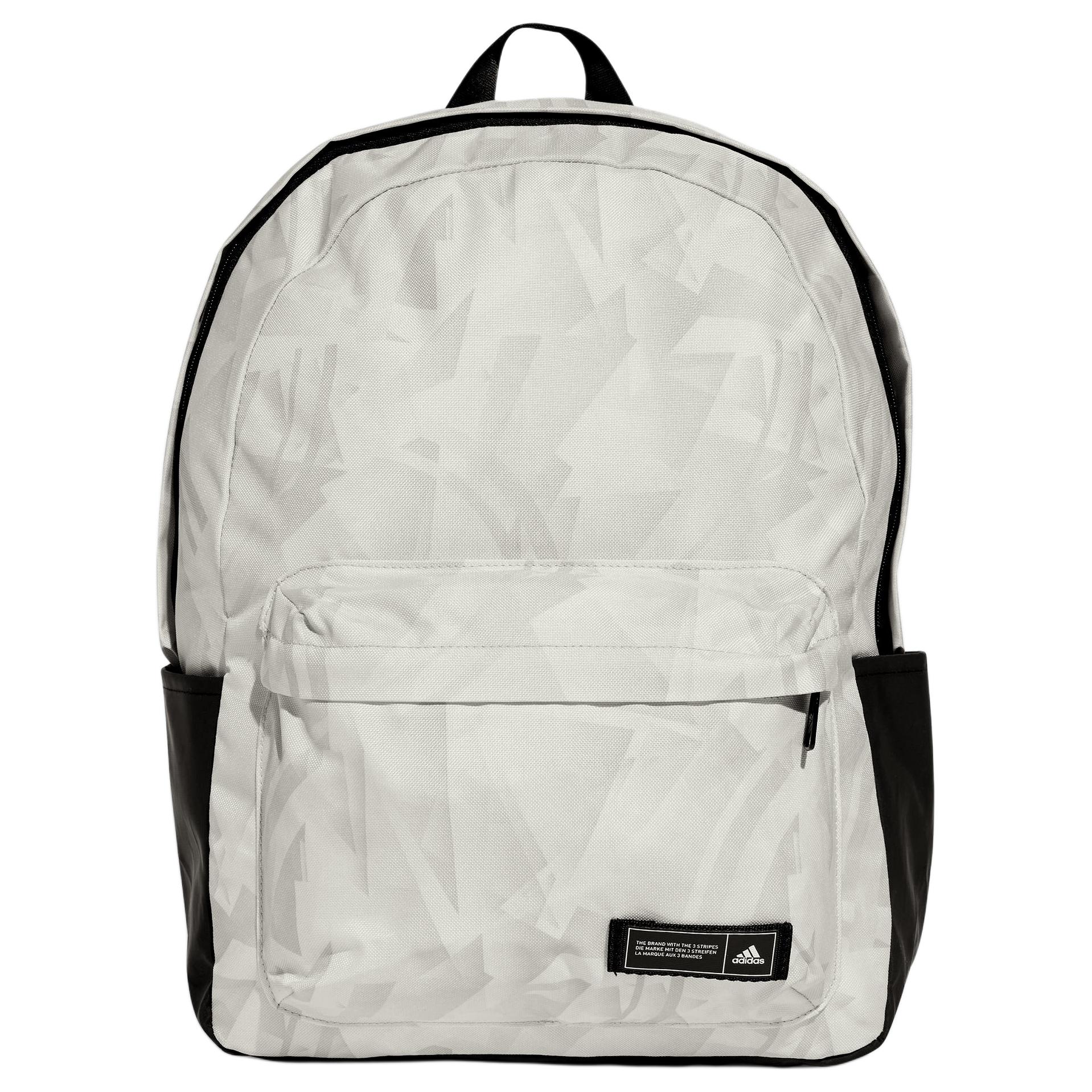 

Adidas Casual Versatile Zipper Closure Backpack Unisex Backpacks Light-Gray Pink White IX6806 Light Gray & Pink & White