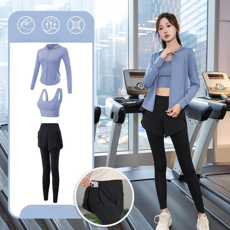 OEING Women s Yoga Hoodie Three-Piece Set