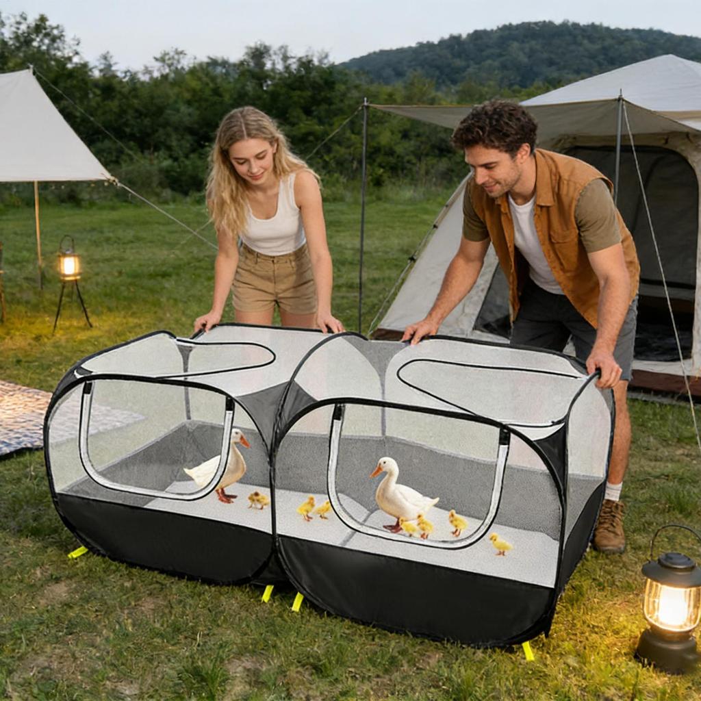 Animal Enclosure Multi Function Reversible Protection Indoor Kitten Enclosure For Travel Outdoor Animal Cat Ground Lawn Garden