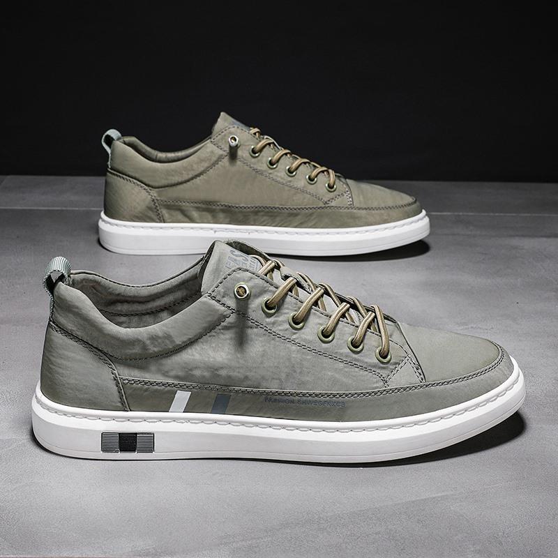 

Низкие серые кроссовки для мужчин – Текстурированная подошва + Современная строчка 44 зелёный