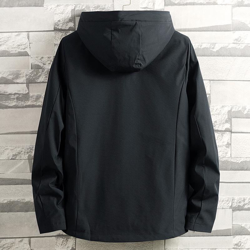 Men's 2022 Korean Style Casual Hooded Jacket - Spring/Autumn Youth Plus Size Trend
