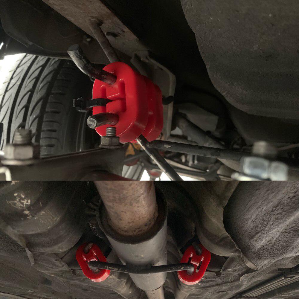 Diametro 11mm 2 fori universale per auto in gomma tubo di scarico staffe di montaggio gancio isolante