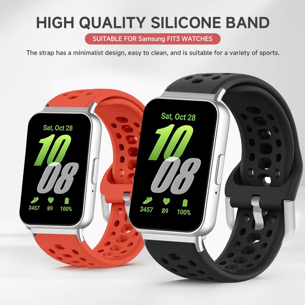 Breathable Silicone Strap For Samsung Galaxy Watch Fit 3 Elastic Sport Band For Galaxy Fit 3 Smartwatch Replacement Accessories