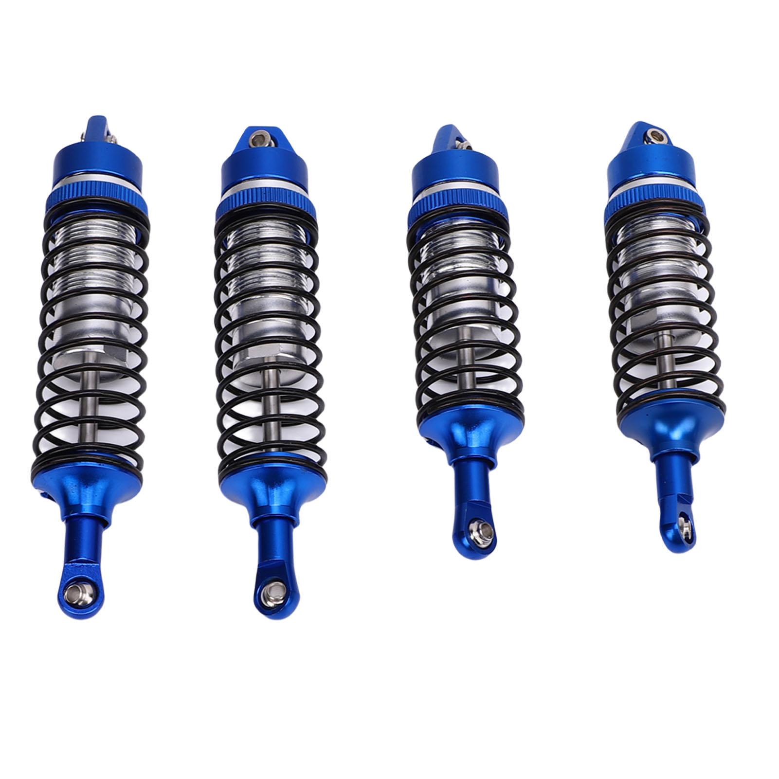 

2 Pairs RC Shock Absorber Aluminum Alloy Front Rear Shock Damper Fit for Traxxas Slash 4x4 1 10 Scale RC Crawler Red Blue Silver