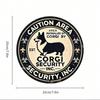 Vintage Corgi Security Sign Metal Tin Wall Decor 20x20cm Outdoor Home Office
