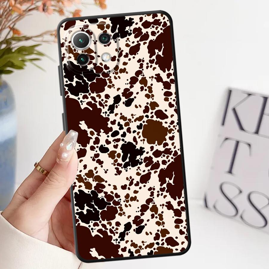

Чехол для Xiaomi Mi 12X 11 12 12T Pro 14 11T 13 Lite 10T Funda Чехол для телефона Пятнистая корова Узор корова Xiaomi Mi 11 Lite