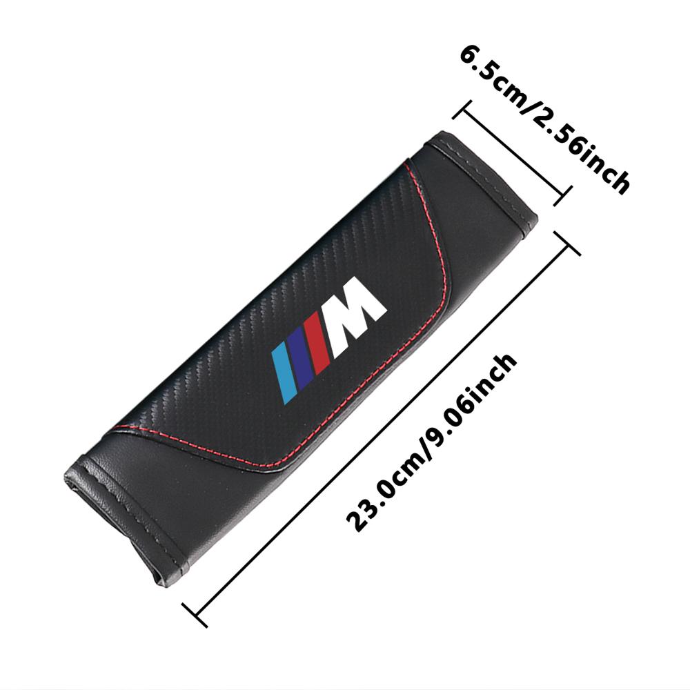 2pcs Universal Car Safety Belt Cover Adjustable Seat Belt Cover Shoulder Strap Covers For BMW M M1 M2 M3 M4 Auto Accessories