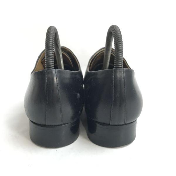 SEKAICHO Leather Plain Toe Dress Shoes 24.5 Black vintage(USED)