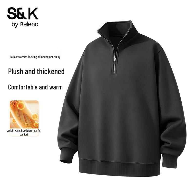 Baleno Men's S&K Thickened Stand Collar Fleece Pullover