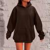 Oversized Fleece Hoodies For Women Long Sleeve Pullover Sweatshirts With Pocket
