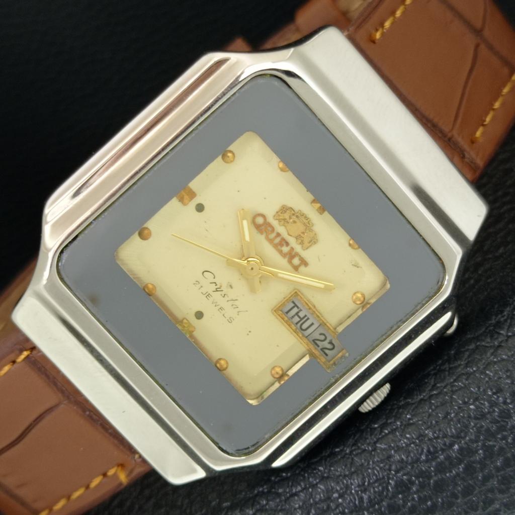

АВТОМАТИЧЕСКИЕ 46941 ВИНТАЖНЫЕ ORIENT CRYSTAL ЯПОНИЯ МУЖСКИЕ ОРИГИНАЛЬНЫЕ ЧАСЫ С ЦИФЕРБЛАТОМ a704957-1