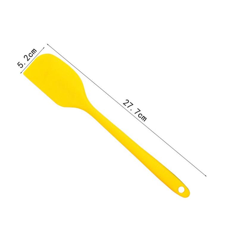1pc Large Heat-Resistant Flexible Silicone Baking Spatula, Random Color, Easy To Clean, Kitchen Baking Tool, Cream Scraper