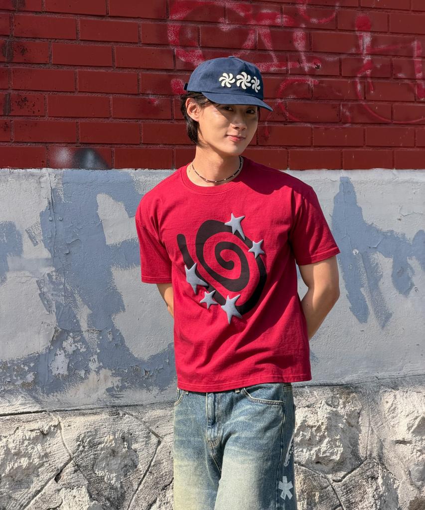 AMOU Molly Star Half T-Shirts Red