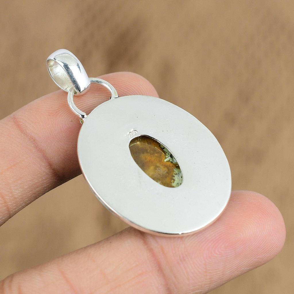Mothers Day Sale Natural Fossil Coral Sterling Silver Wedding Pendant Jewelry