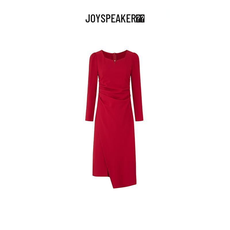 

JOY SPEAKER 2025 Autumn Square Neck Slim Mid-Length Dress M