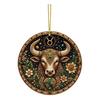 Zodiac Sign Decor 2D Flat Pearl Painting Ornament, Double Sided Theme Hanging Gem Home Ornament Art Craft, Rhinestone Beads Pattern Acrylic