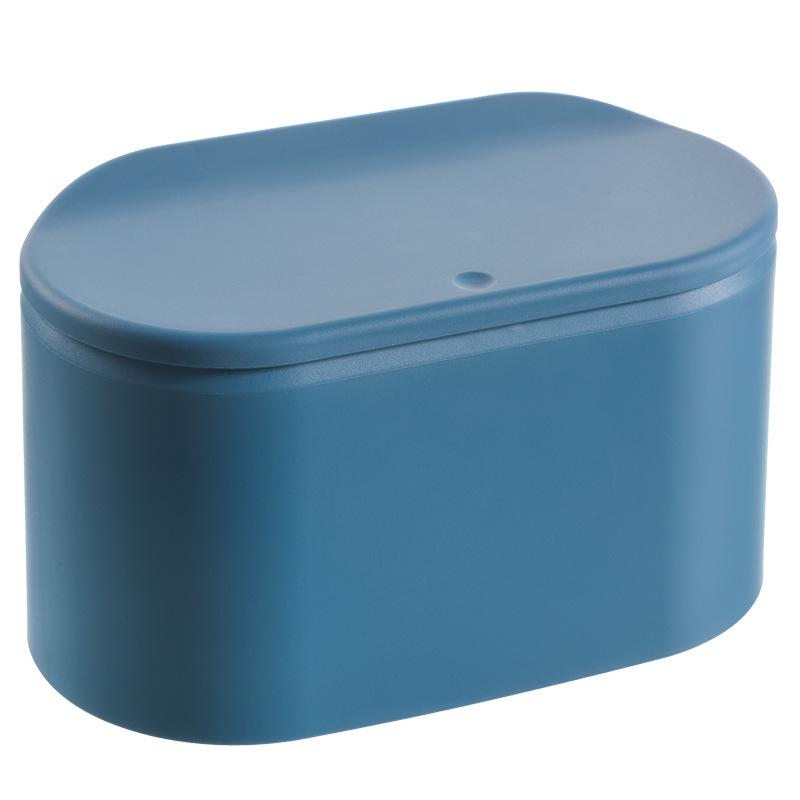Nordic Eco-Friendly Push-Top Desktop Trash Can with Lid for Living Room