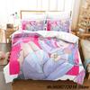 New Needy Girl Overdose Bedding Set Cartoon Anime Three-Piece Set Adult Kid Bedroom Duvetcover Sets 3D Kawaii Girls Conjunto De