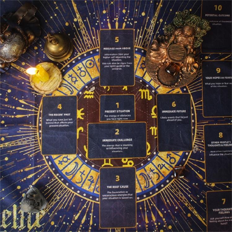 Reading Card Tarots Card Tablecloth Altars Cloth Altars Cloth Divinations Cards Table Cloth Tapestry Easy to Use