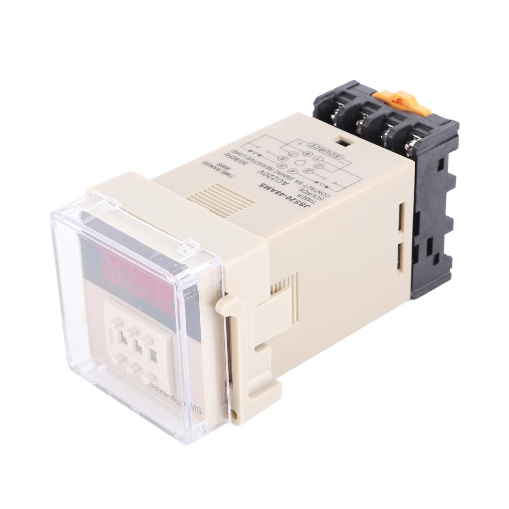 Delay Time Relay, Power on Digital Display Timer Relay 1- S AC 220V with Low Power Consumption for Remote Control