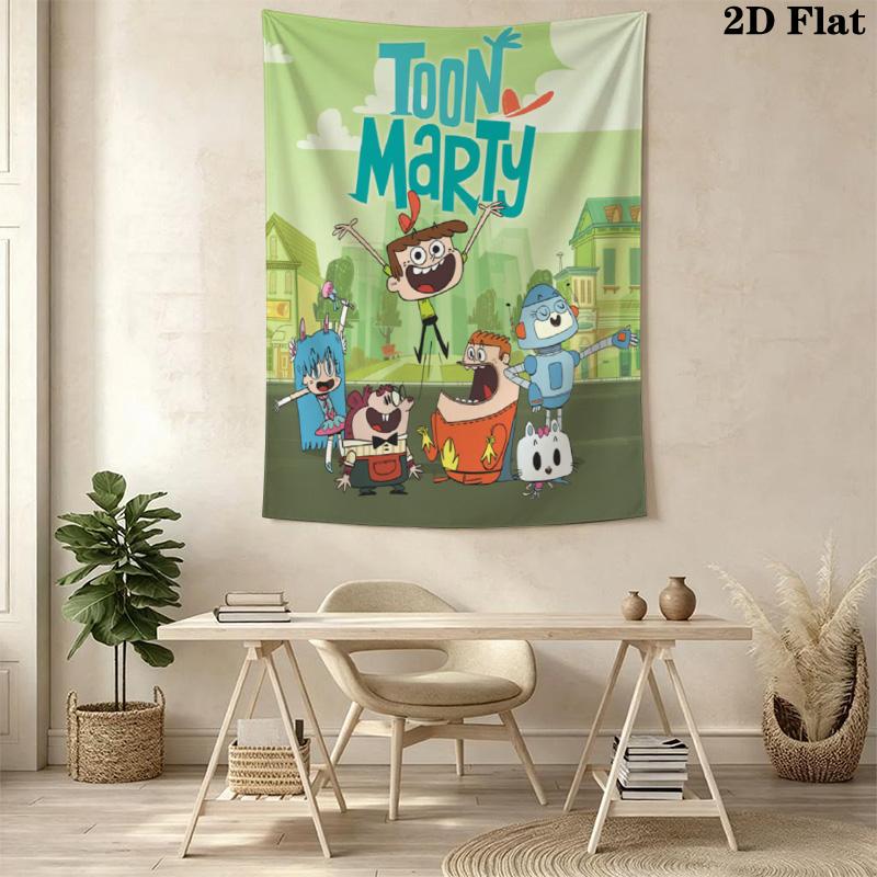 Toon Marty Cartoon Character Pattern Home Decor Tapestry, Wall Hanging, Decorative RV Wall Cloth.ZGT0914110
