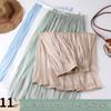 Korean Style High Waist Elastic A-line Pleated Midi Skirt for Women