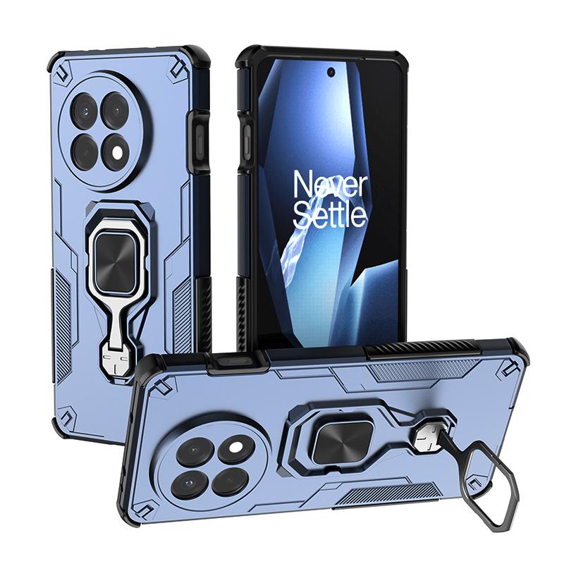 KEYSION Shockproof Case for OnePlus 13R 5G Soft Silicone+PC Upright Metal Ring Stand Phone Back Cover for OnePlus 1+Ace 5 Pro 5G