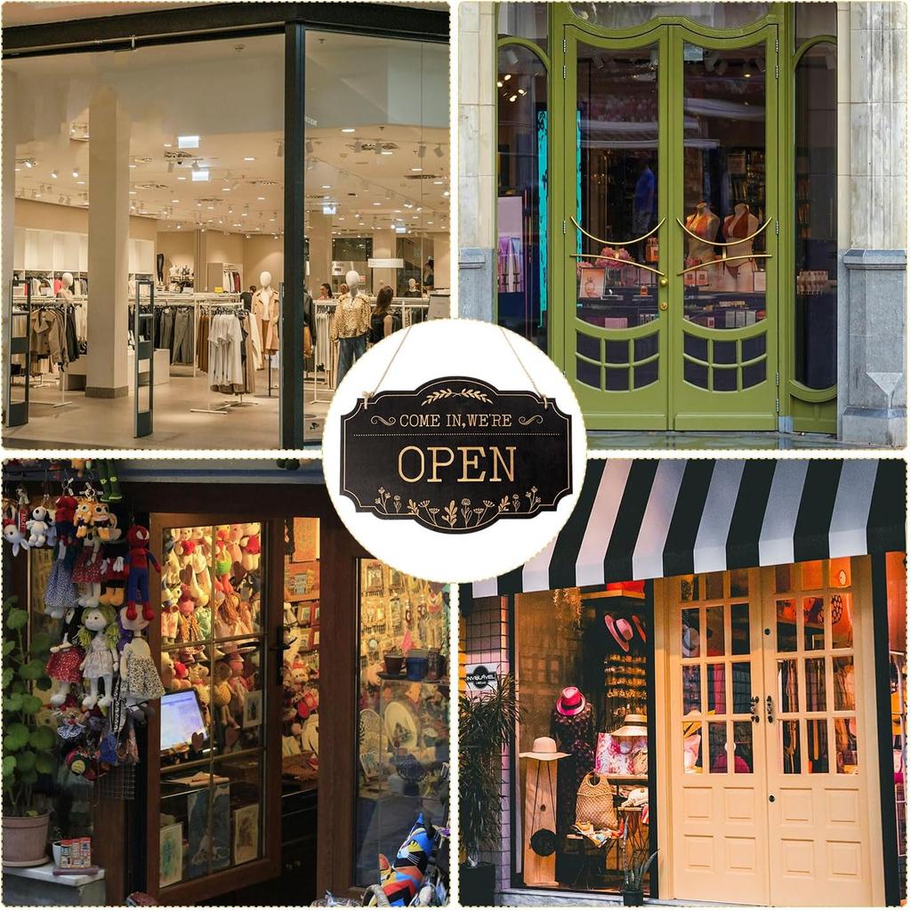 Open Closed Sign, 11.81x7.87in Open Closed Signs for Business Double Side Come in We’re Open Sorry We’re Closed Signs for Business Window Shop