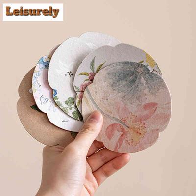5pc/set Floral Double-sided Fabric Coasters Elegant Hot Pad for Coffee Cups Saucer Anti-scald Placemats Teacup Base Cafes Craft