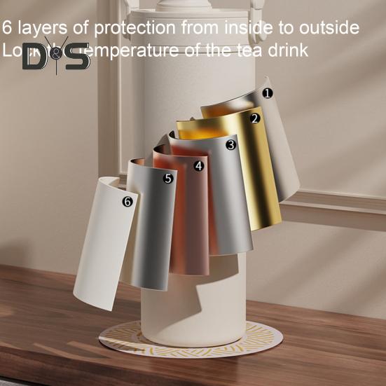 Insulated Vacuum Flask Travel Bottle with Straw Large Capacity BPA Free Food Grade Heat-Insulated Water Bottle Tumbler