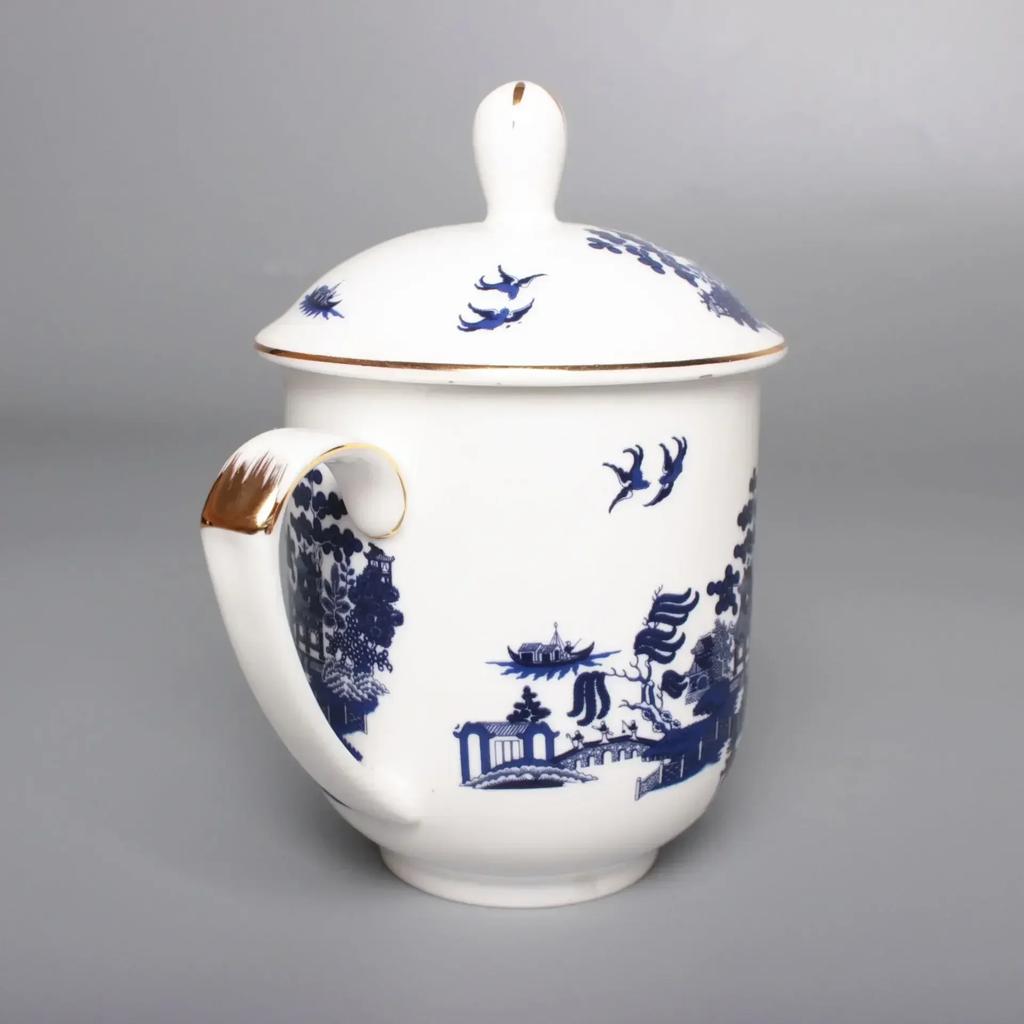 New Bone China Conference Cup Ceramic Cup Landscape Painting Teacup Large Capacity Cups Chinese Style Tall Cups