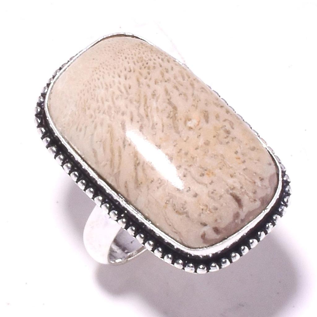 Bilde Jasper Gemstone Ring Håndlaget antikk design gavesmykker 8,50" t1q82