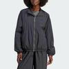 adidas Originals Premium Essentials Coupe-vent en nylon à col montant et manches longues zippé pour femme Vêtement d'extérieur Noir IT6726