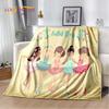 Cute Ballet Girl Ballerina Unicorn Cartoon Soft Plush Throw Blanket Cozy Flannel Blanket for Living Room Bedroom Sofa Picnic