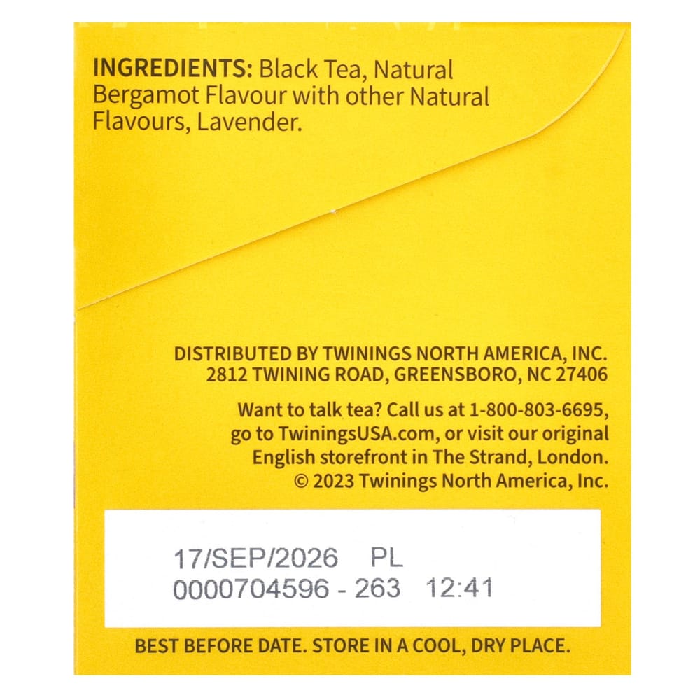 Twinings Earl Grey Lavender Black Tea, 20 Tea Bags, 40g (1.41oz)