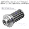 High Flow Inline Fuel Filter 100 Micron Cleanable 6AN 8AN 10AN Adapter Universal Fuel Filters5