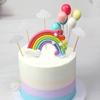 Regenbogenkuchen Dekorationsstern Wolke Mini Bunt Feengarten Terrarium Figur Deko Set Kuchenaufsatz Geburtstagsdekoration