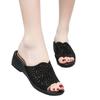 Fashion Woman Shoes 2025 Summer Brand Open Toe Woman Slippers Fashion Office Slippers Ladies Crystal Round Toe Wedges Women's Sandals