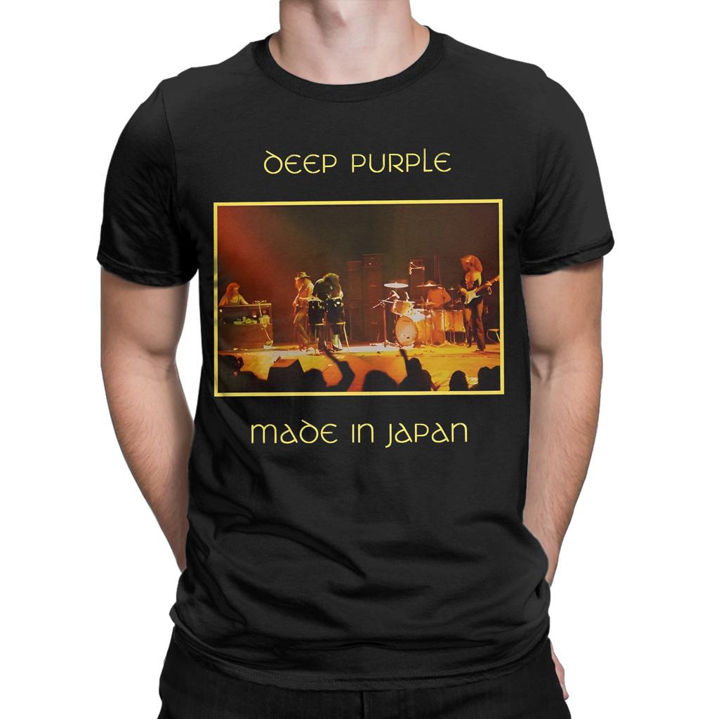 Men's Rock Band Deep Purple  Made In Japan T Shirt  Cotton Clothes Vintage Short Sleeve O Neck Tees Summer T-Shirt