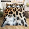 Pink Leopard King Queen Duvet Cover Girly Glitter Bedding Set Cheetah Skin Pattern Quilt Cover 2/3pcs Polyester Comforter Cover