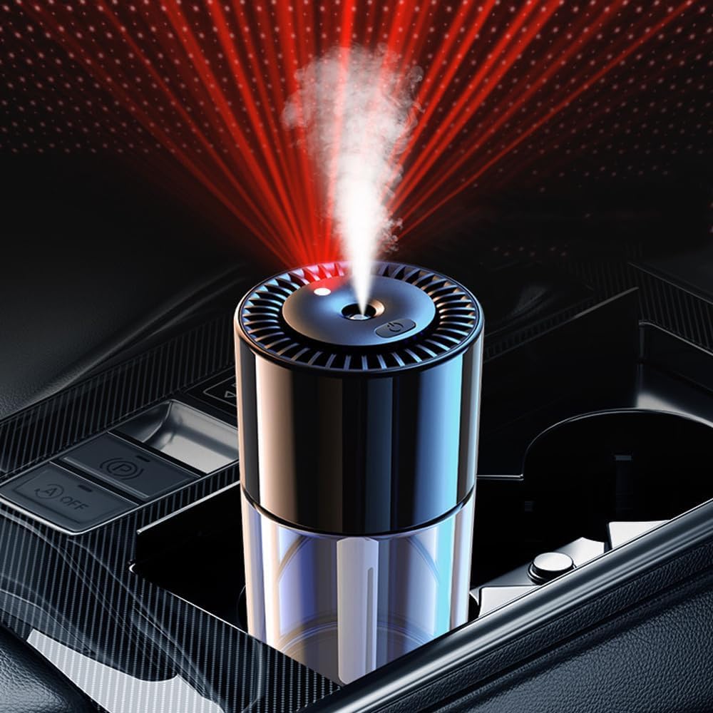 Car Aroma , LED Starry Sky Lighting, Ultrasonic Atomization, Aroma , Turn On Car