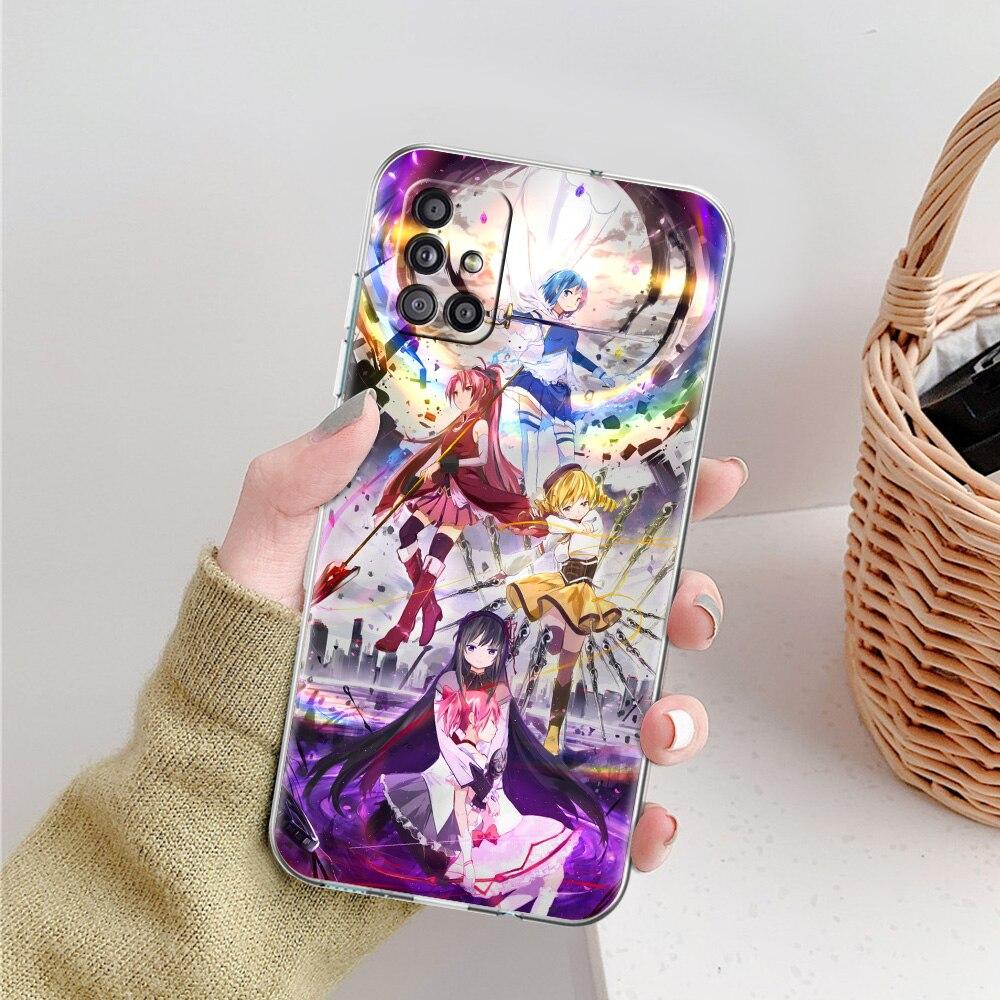 Anime Puella Magi Madoka Magica Phone Case For Samsung Galaxy A51 A71 A21S A12 A11 A31 A41 A52 A32 5G A72 A01 A02S Clear Cover